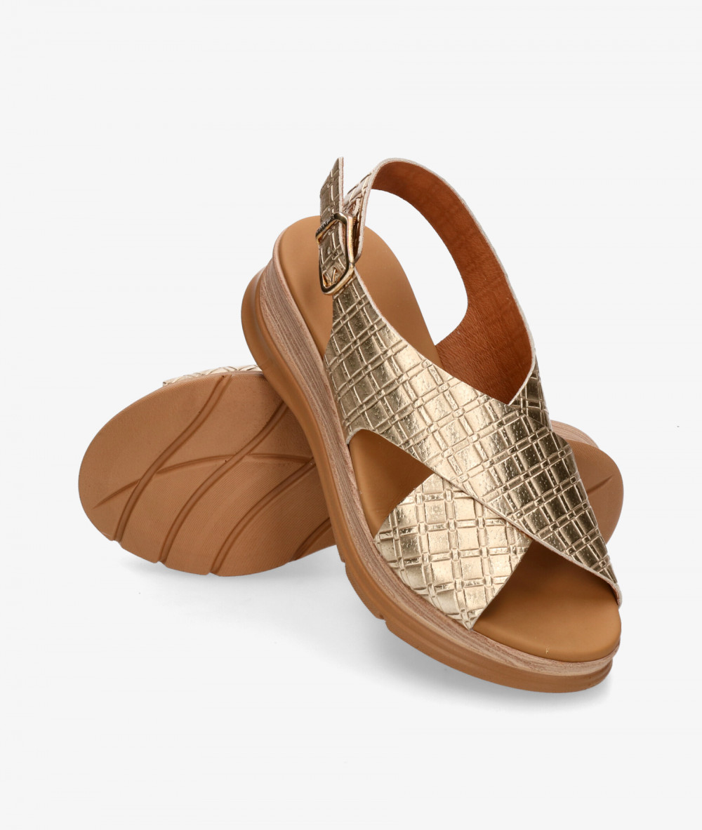 Sandalias Paula Urban  24-774 en platino Sandalias Paula Urban  24-774 en platino