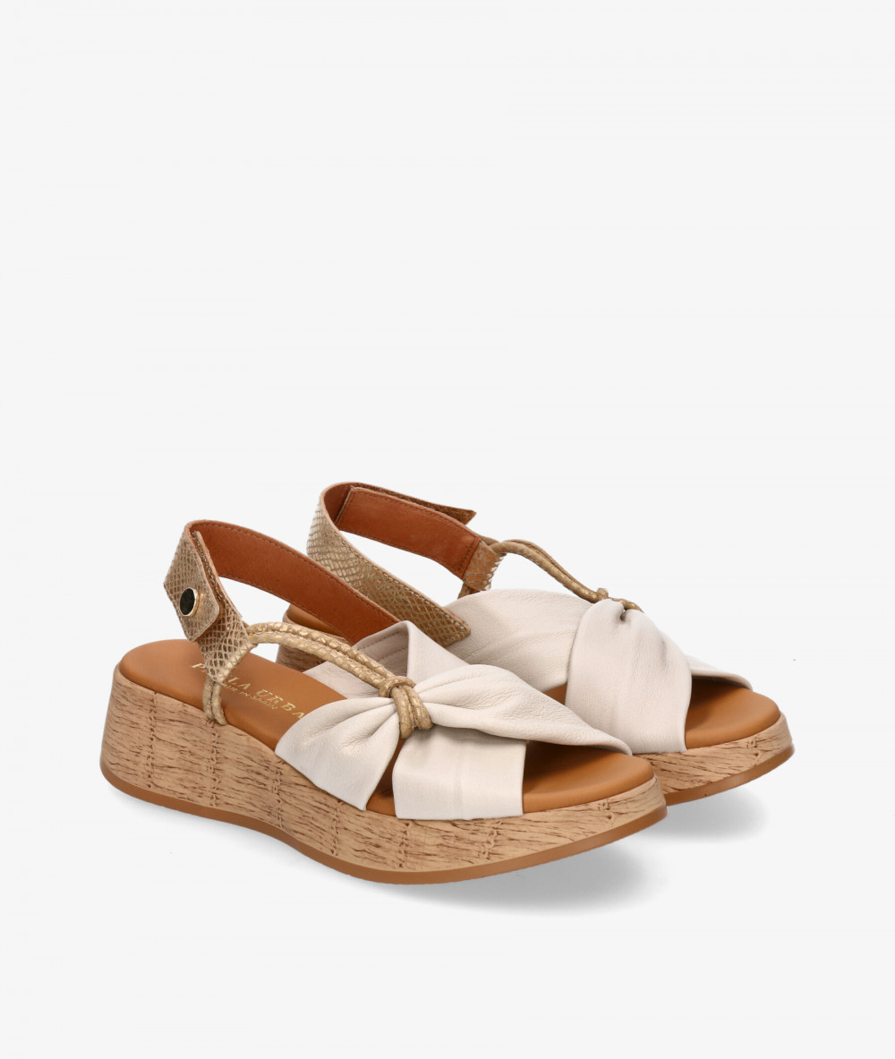 Sandalias Paula Urban  33-416 en hueso Sandalias Paula Urban  33-416 en hueso
