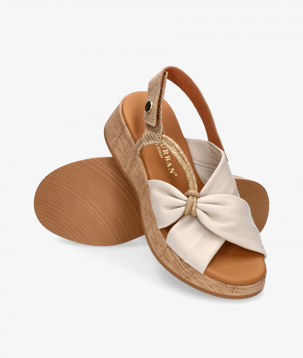 Sandalias Paula Urban  33-416 en hueso Sandalias Paula Urban  33-416 en hueso