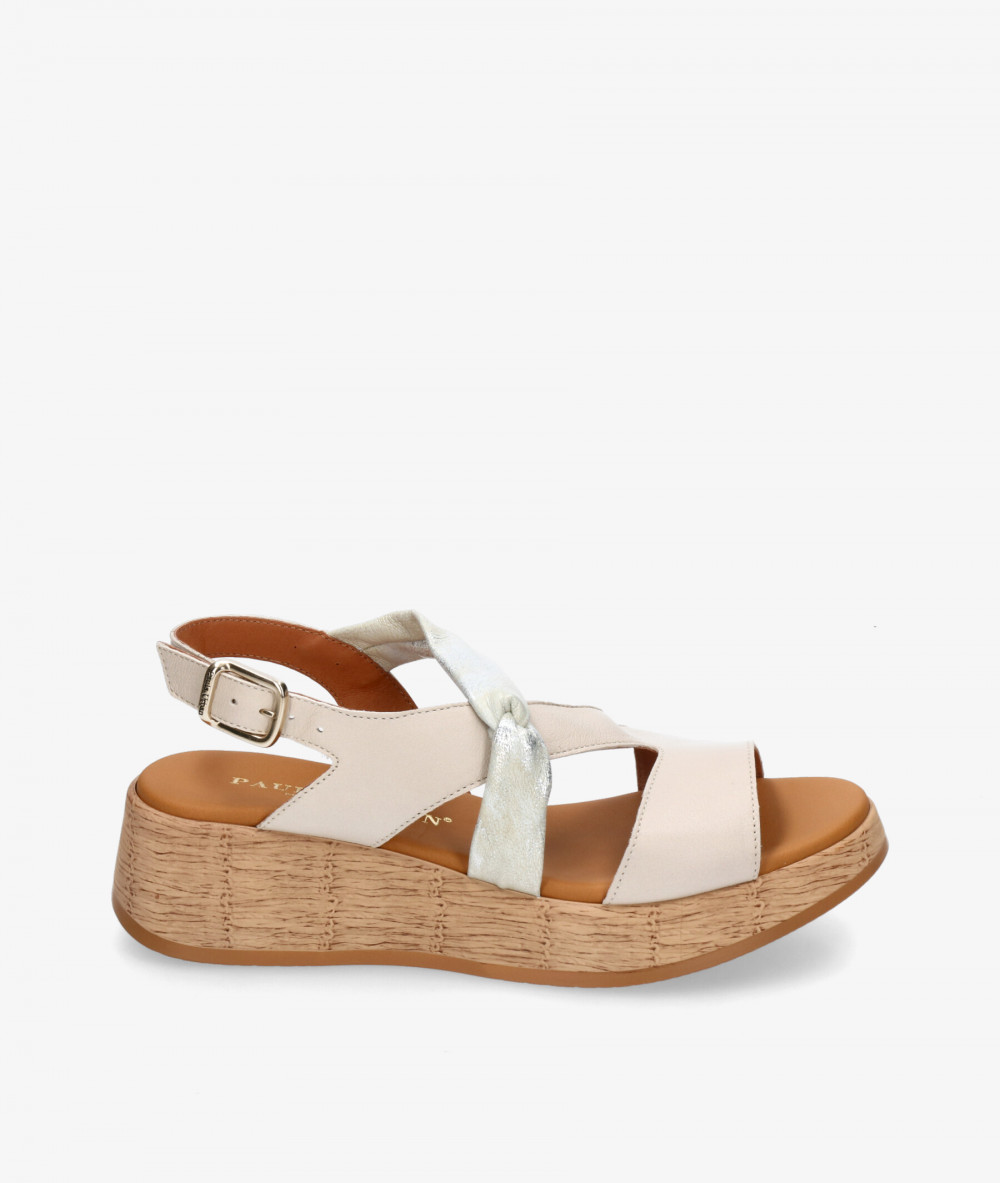 Sandalias Paula Urban  33-754 en hueso Sandalias Paula Urban  33-754 en hueso