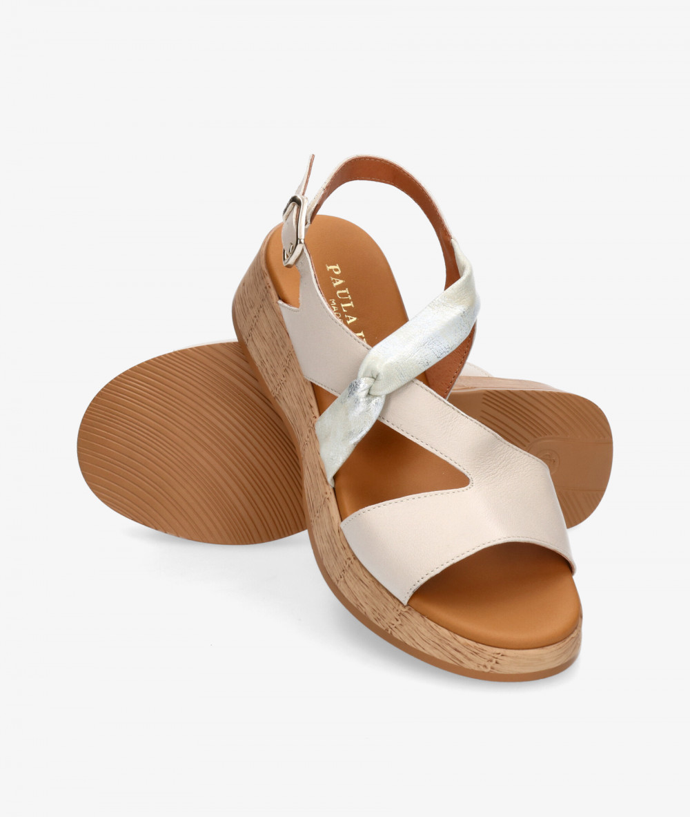 Sandalias Paula Urban  33-754 en hueso Sandalias Paula Urban  33-754 en hueso