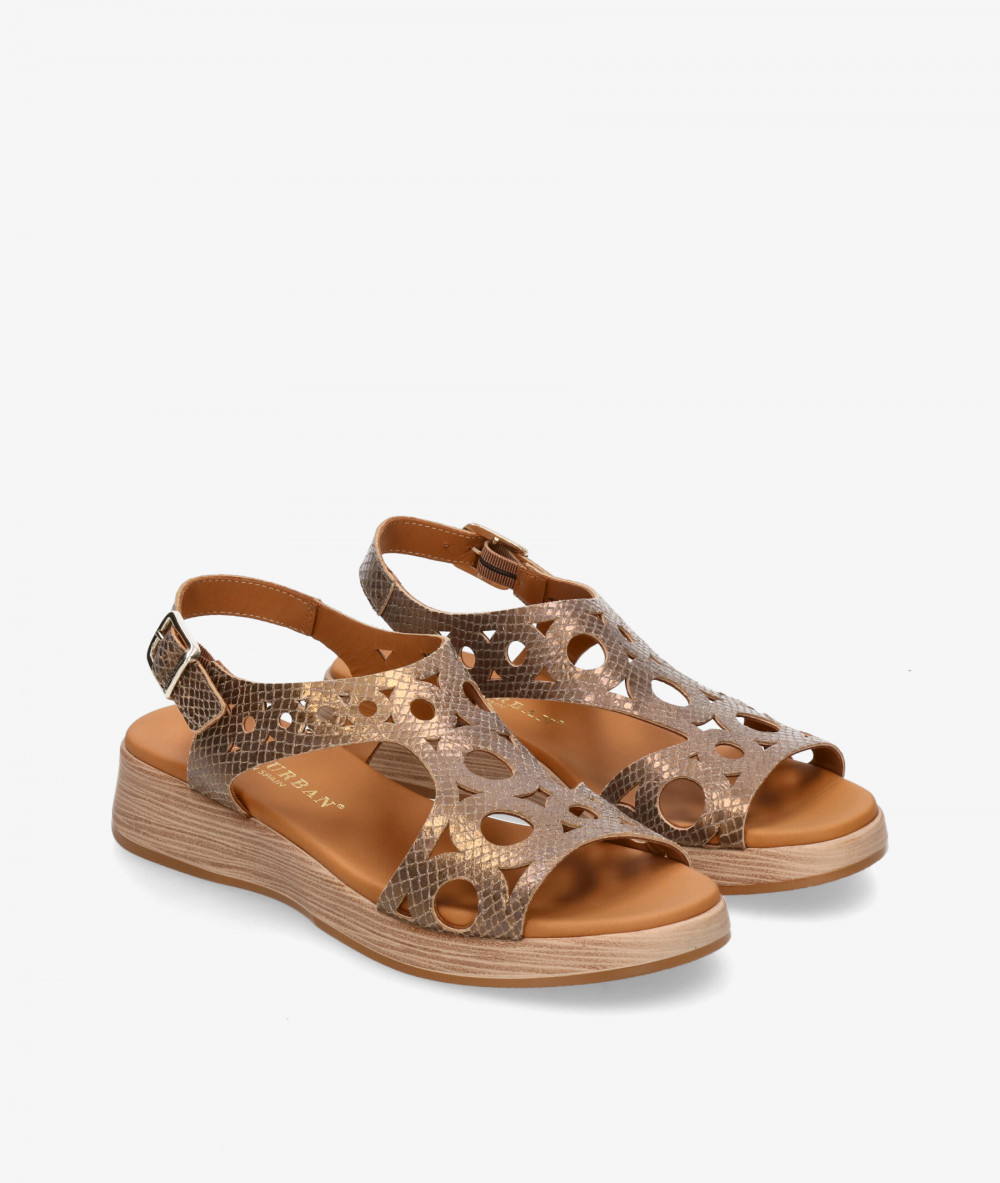 Sandalias Paula Urban  30-732 en bronce Sandalias Paula Urban  30-732 en bronce