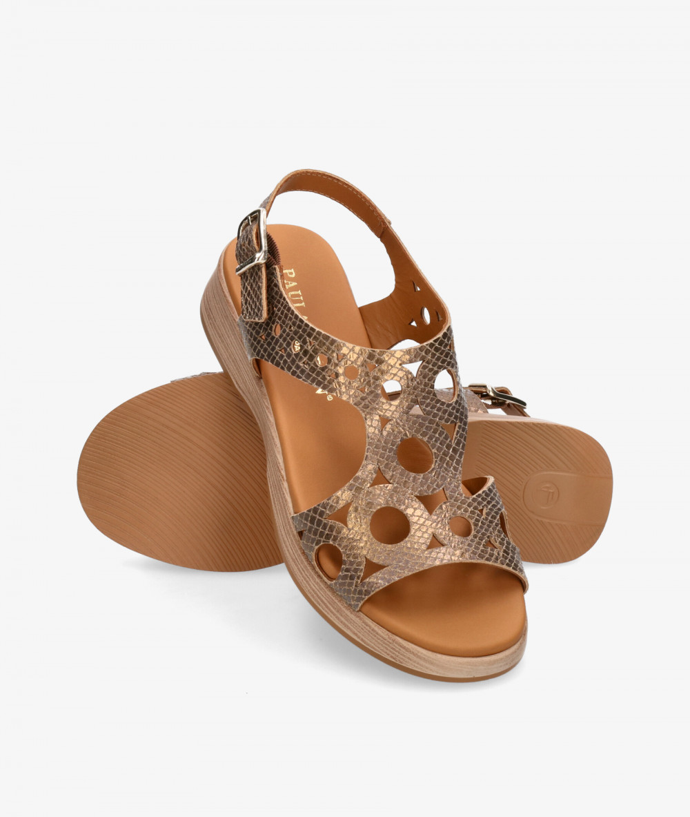 Sandalias Paula Urban  30-732 en bronce Sandalias Paula Urban  30-732 en bronce