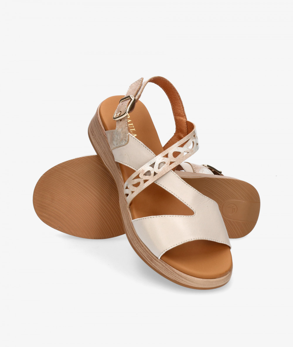 Sandalias Paula Urban  30-723 en hueso Sandalias Paula Urban  30-723 en hueso