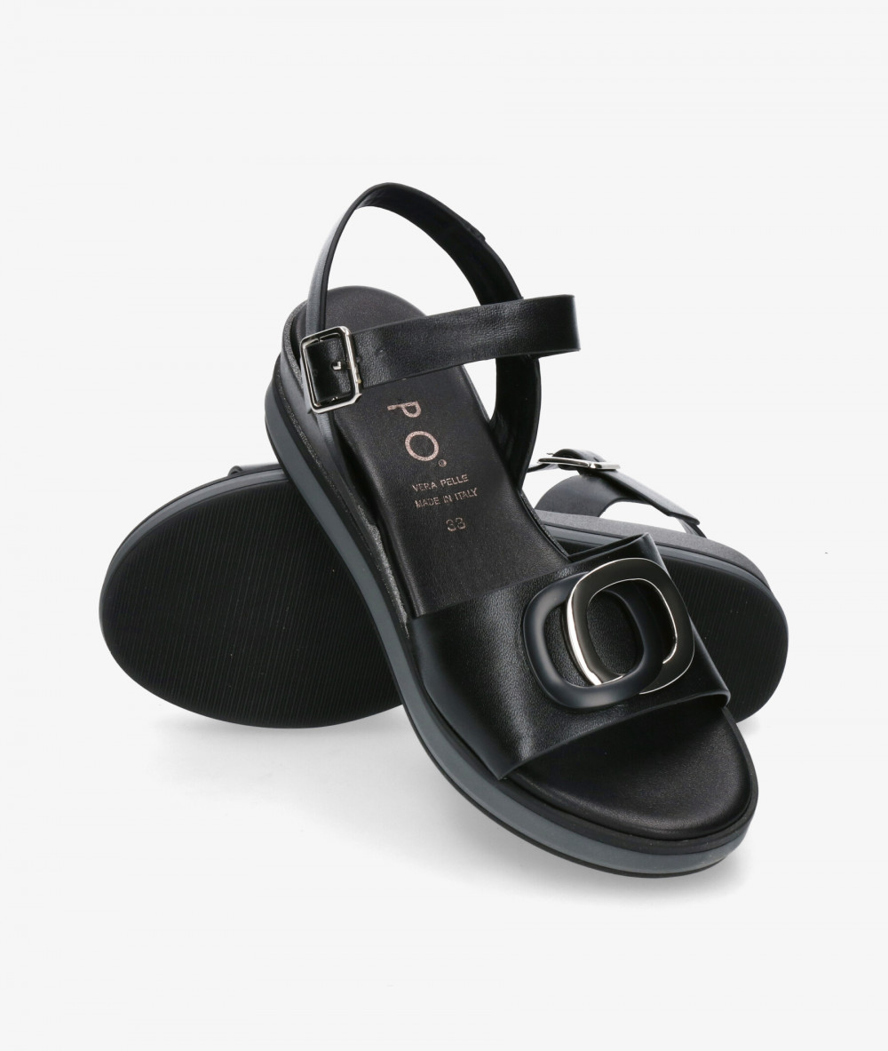 Sandalias pabloochoa.shoes  82219-R en negro Sandalias pabloochoa.shoes  82219-R en negro