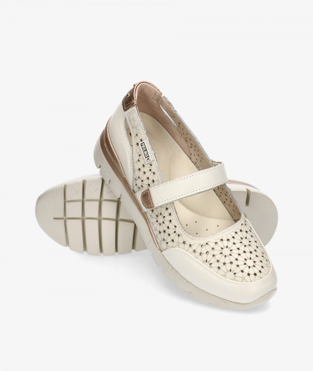 Zapatos planos Pikolinos W4R-6989 C1 en hueso Zapatos planos Pikolinos W4R-6989 C1 en hueso