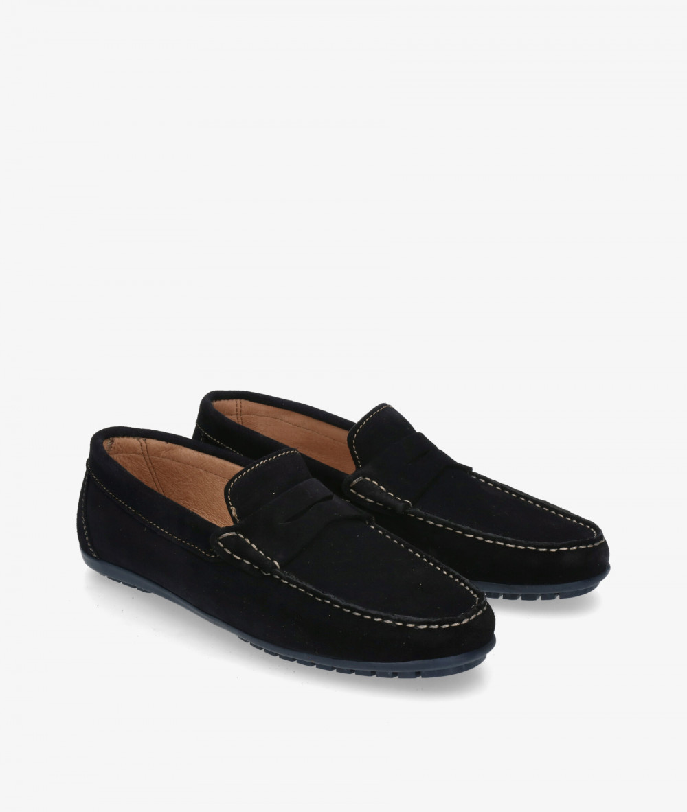 Mocasines pabloochoa.shoes 82223 en serraje azul Mocasines pabloochoa.shoes 82223 en serraje azul