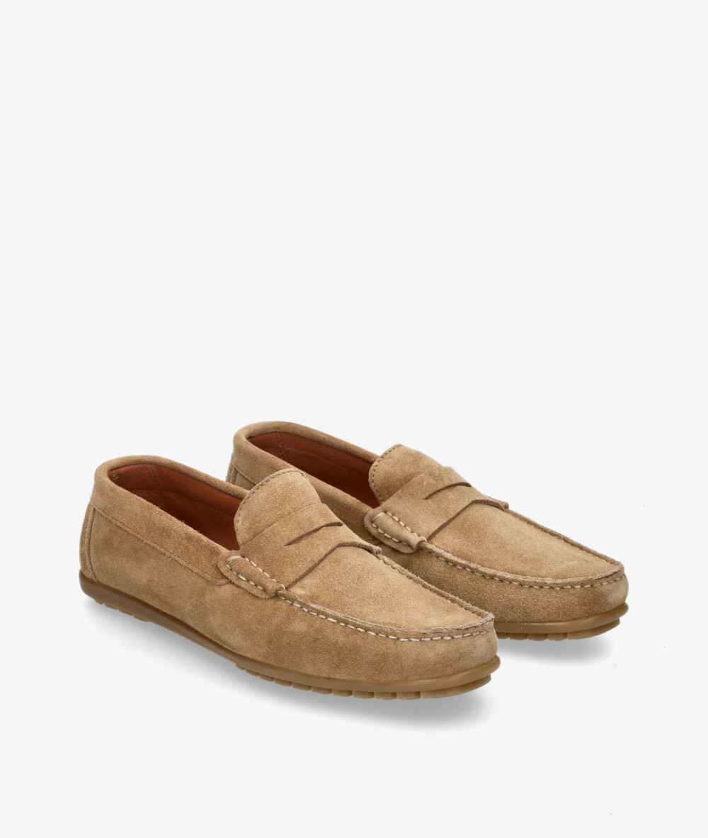 Mocasines pabloochoa.shoes 82223 en serraje taupe Mocasines pabloochoa.shoes 82223 en serraje taupe