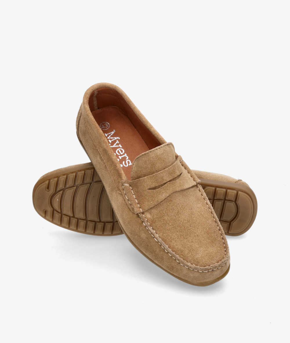 Mocasines pabloochoa.shoes 82223 en serraje taupe Mocasines pabloochoa.shoes 82223 en serraje taupe