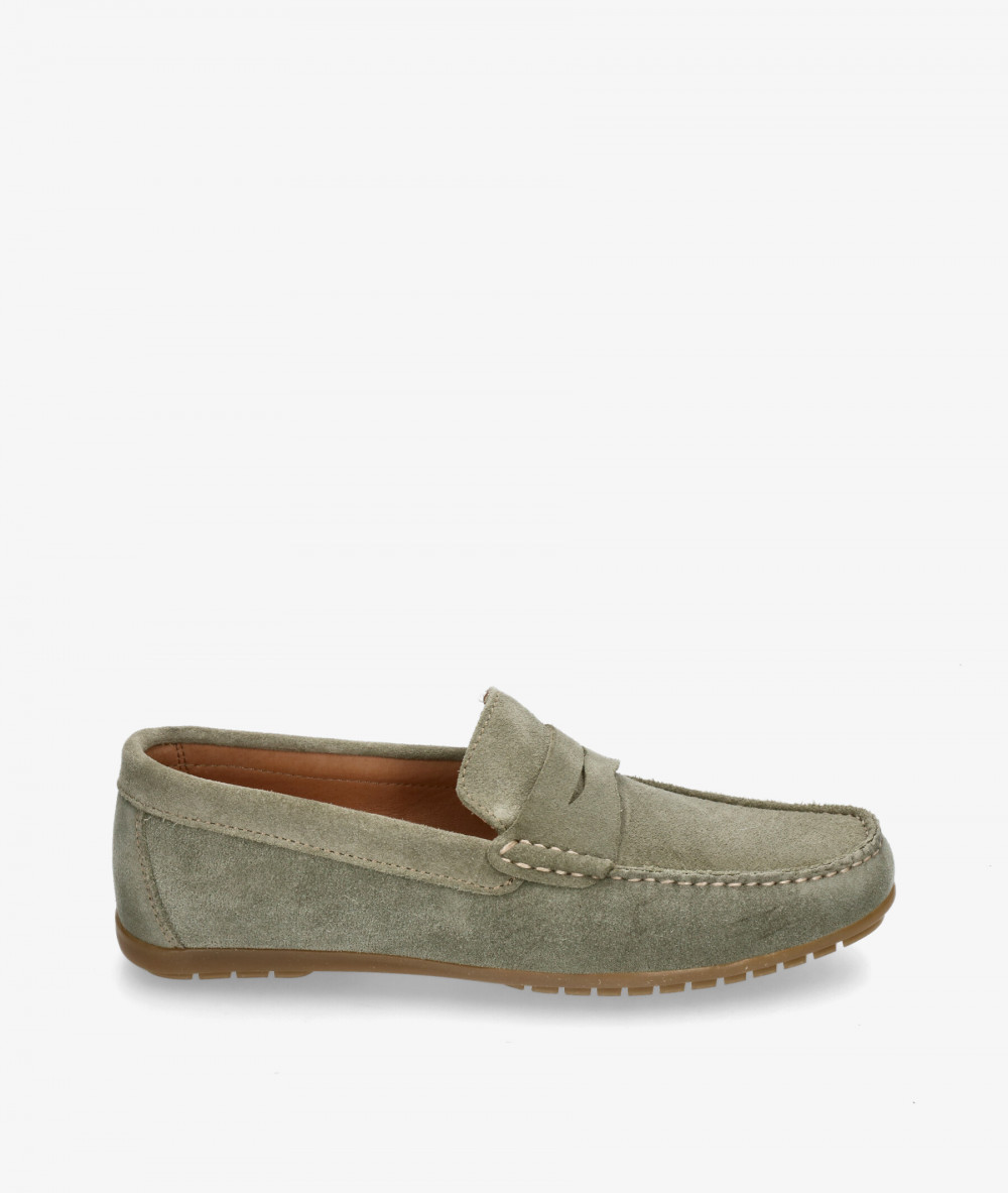 Mocasines pabloochoa.shoes 82223 en serraje kaki Mocasines pabloochoa.shoes 82223 en serraje kaki