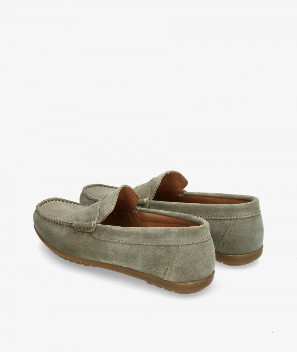 Mocasines pabloochoa.shoes 82223 en serraje kaki Mocasines pabloochoa.shoes 82223 en serraje kaki