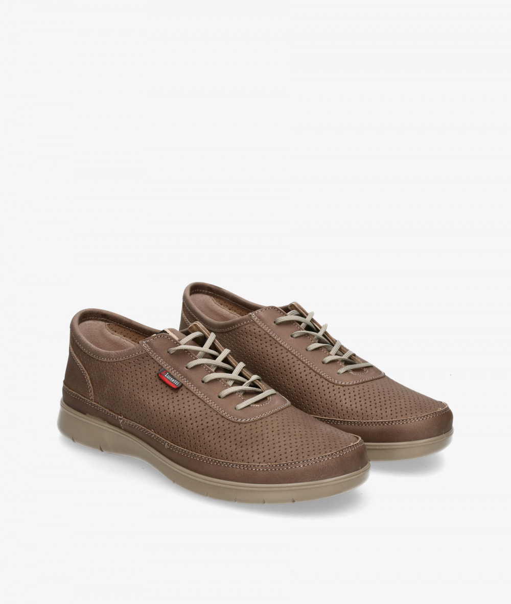 Zapatos casual LUISETTI 38501 GS en nobuck taupe Zapatos casual LUISETTI 38501 GS en nobuck taupe