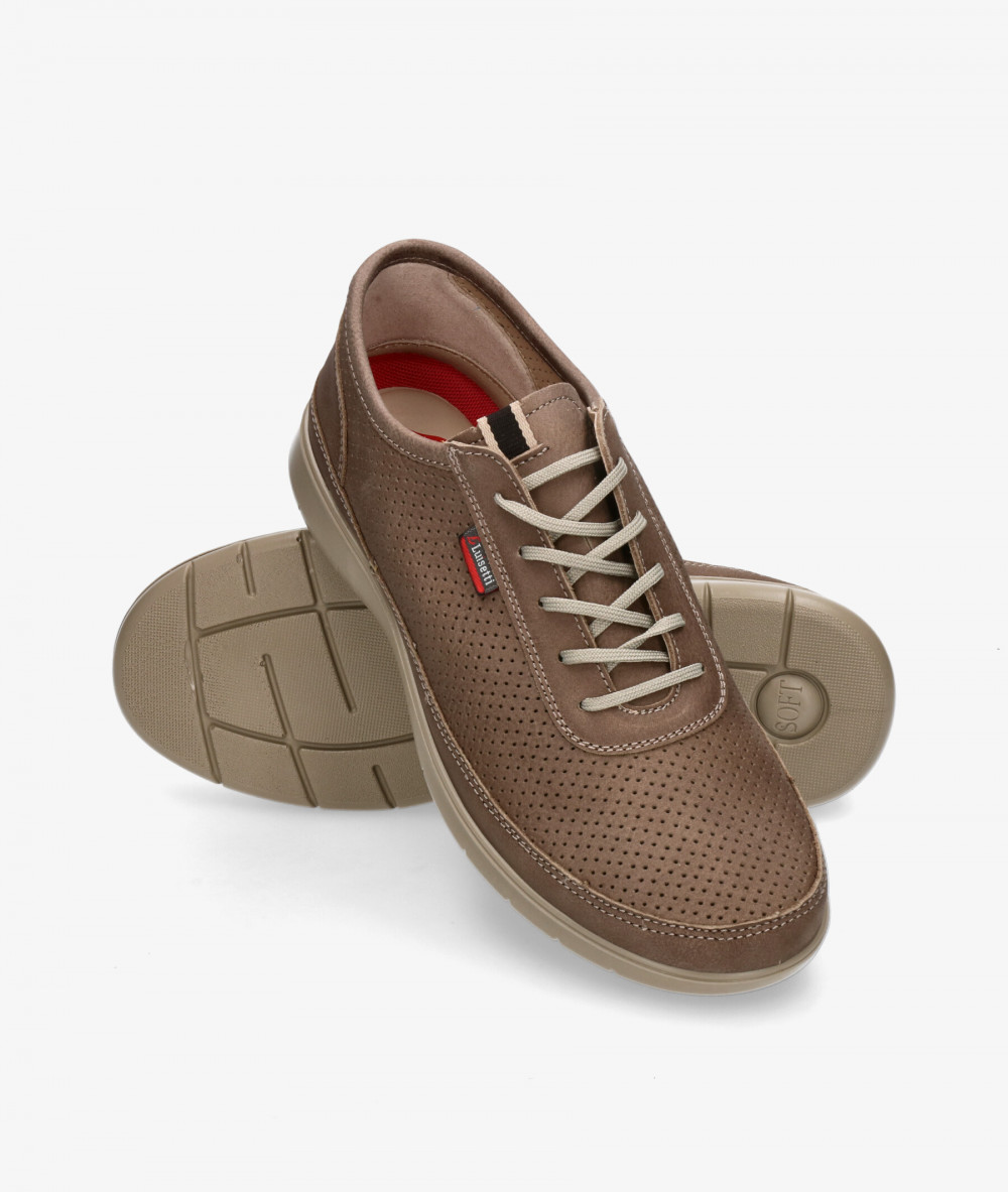Zapatos casual LUISETTI 38501 GS en nobuck taupe Zapatos casual LUISETTI 38501 GS en nobuck taupe