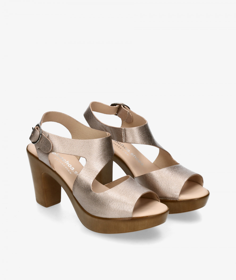 Sandalias pabloochoa.shoes  450 en taupe metalizado Sandalias pabloochoa.shoes  450 en taupe metalizado