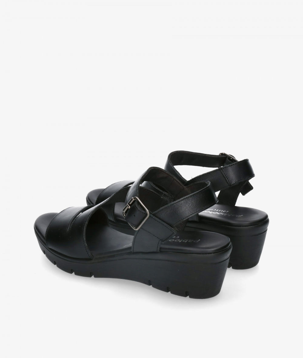 Sandalias pabloochoa.shoes  825-C en negro Sandalias pabloochoa.shoes  825-C en negro