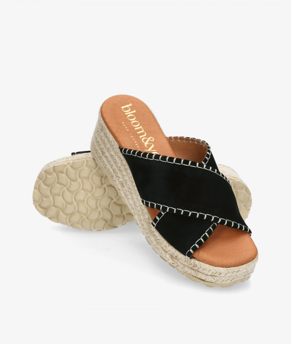 Alpargatas bloom&you  NATALIA en serraje negro