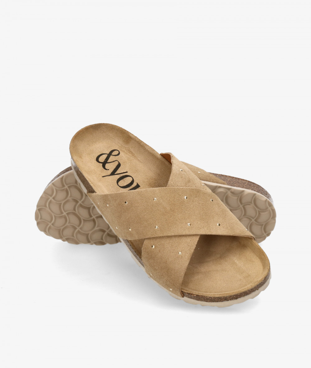 Sandalias bloom&you  TULIPE TACHAS en serraje taupe Sandalias bloom&you  TULIPE TACHAS en serraje taupe