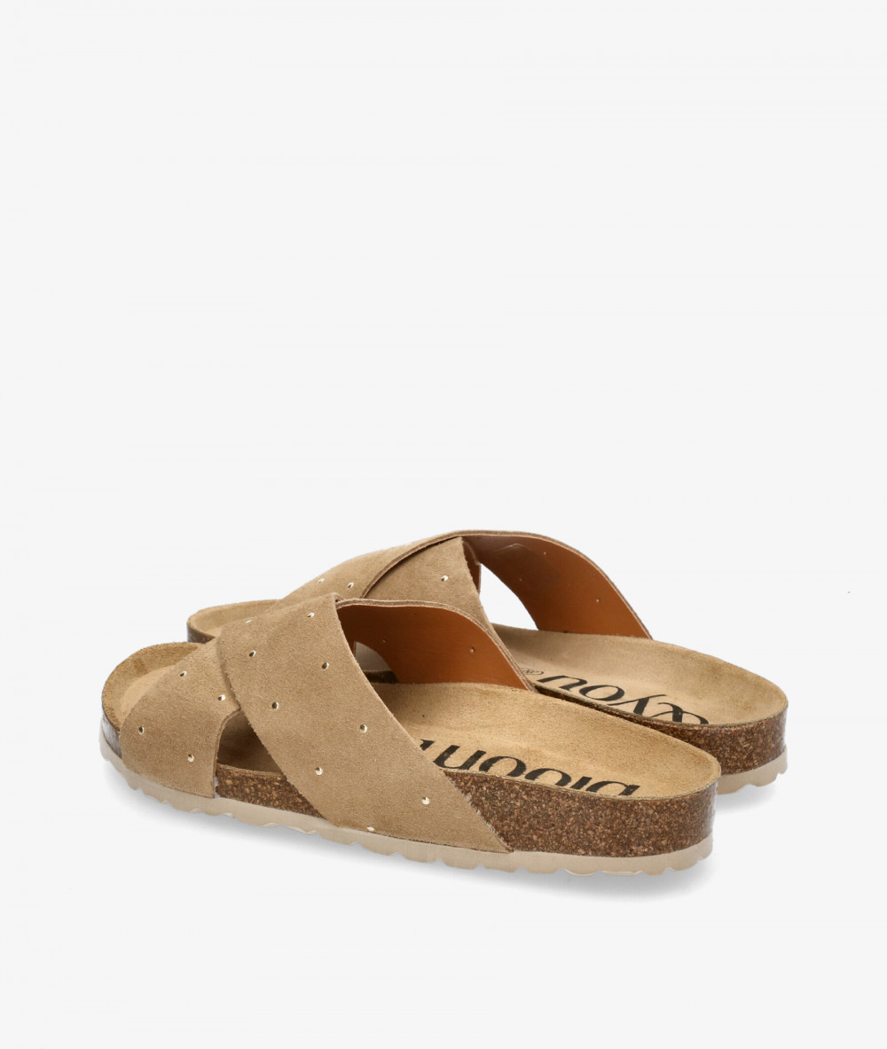 Sandalias bloom&you  TULIPE TACHAS en serraje taupe Sandalias bloom&you  TULIPE TACHAS en serraje taupe