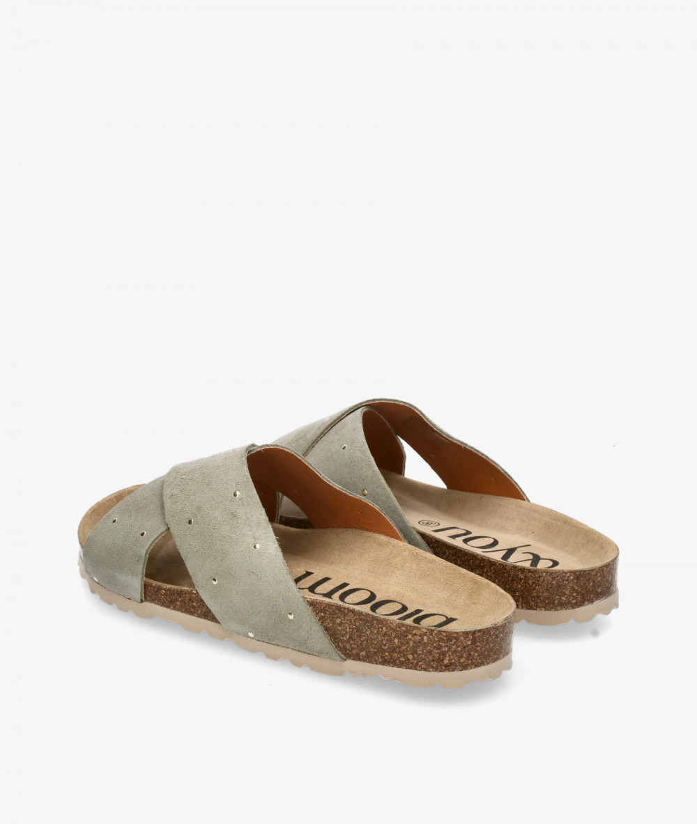 Sandalias bloom&you  TULIPE TACHAS en serraje verde Sandalias bloom&you  TULIPE TACHAS en serraje verde