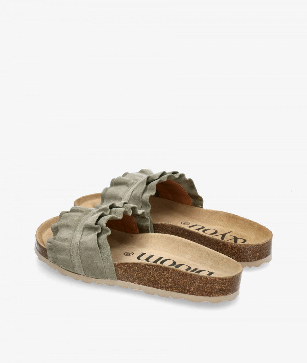 Sandalias bloom&you  LILA  en serraje verde Sandalias bloom&you  LILA  en serraje verde