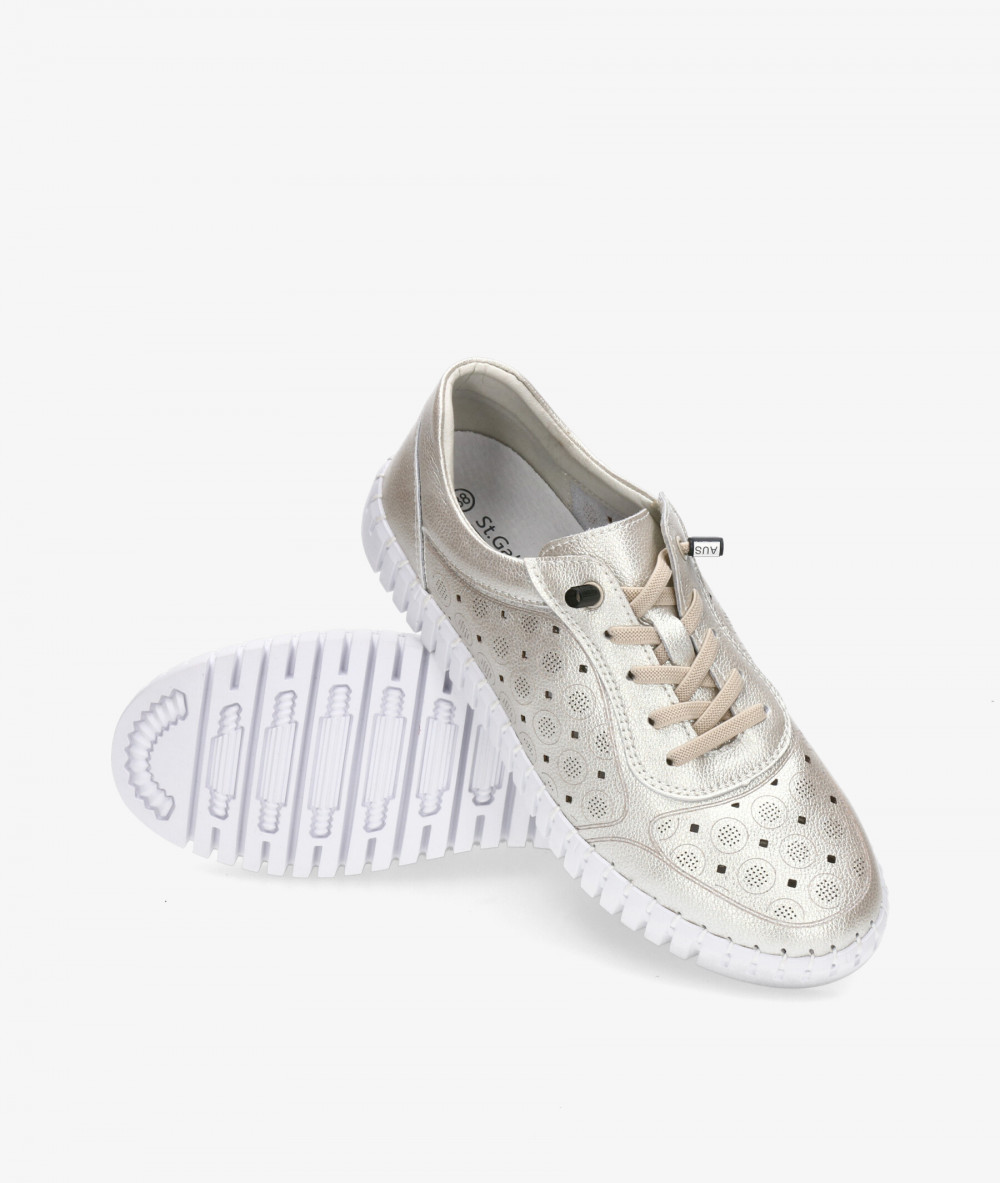 Zapatos confort St. Gallen SOFT LASER en platino Zapatos confort St. Gallen SOFT LASER en platino