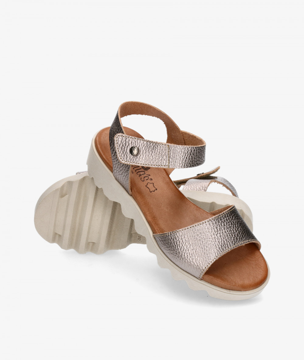 Valeria´s Sandals  7144 in taupe metallic Valeria´s Sandals  7144 in taupe metallic
