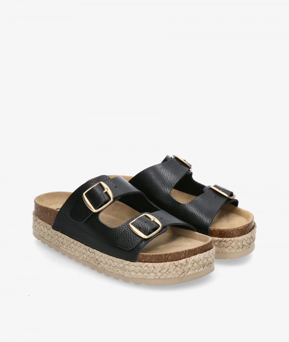 Sandalias bloom&you  NENUFAR DOBLE en negro Sandalias bloom&you  NENUFAR DOBLE en negro