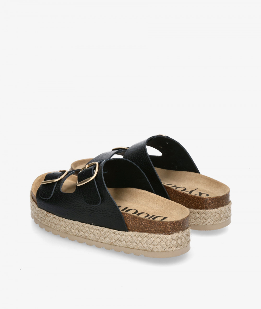 Sandalias bloom&you  NENUFAR DOBLE en negro Sandalias bloom&you  NENUFAR DOBLE en negro