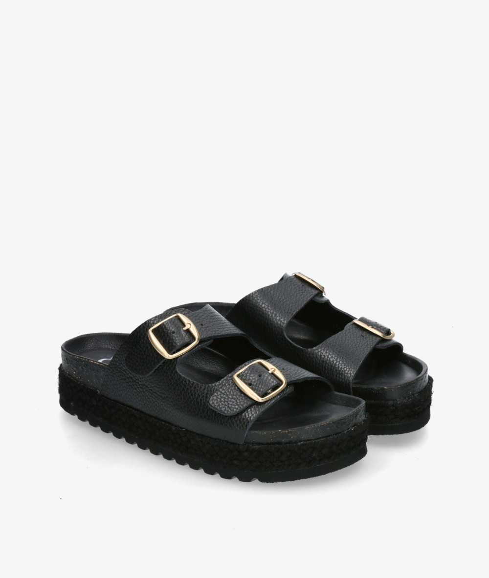 Sandalias bloom&you  NENUFAR DOBLE en negro Sandalias bloom&you  NENUFAR DOBLE en negro