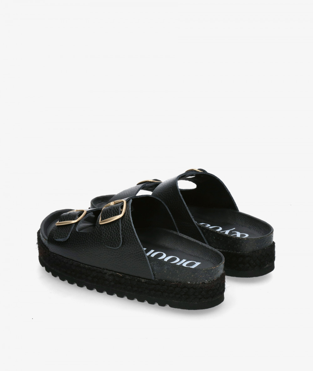Sandalias bloom&you  NENUFAR DOBLE en negro Sandalias bloom&you  NENUFAR DOBLE en negro