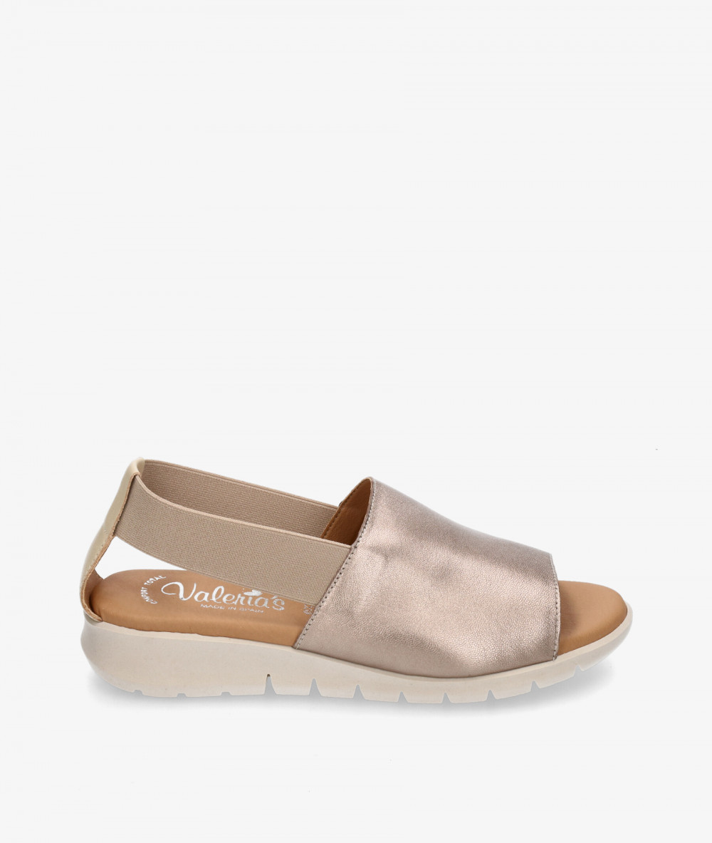 Sandalias Valeria´s  1021 en taupe metalizado Sandalias Valeria´s  1021 en taupe metalizado