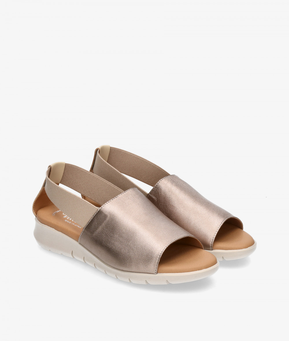 Sandalias Valeria´s  1021 en taupe metalizado Sandalias Valeria´s  1021 en taupe metalizado