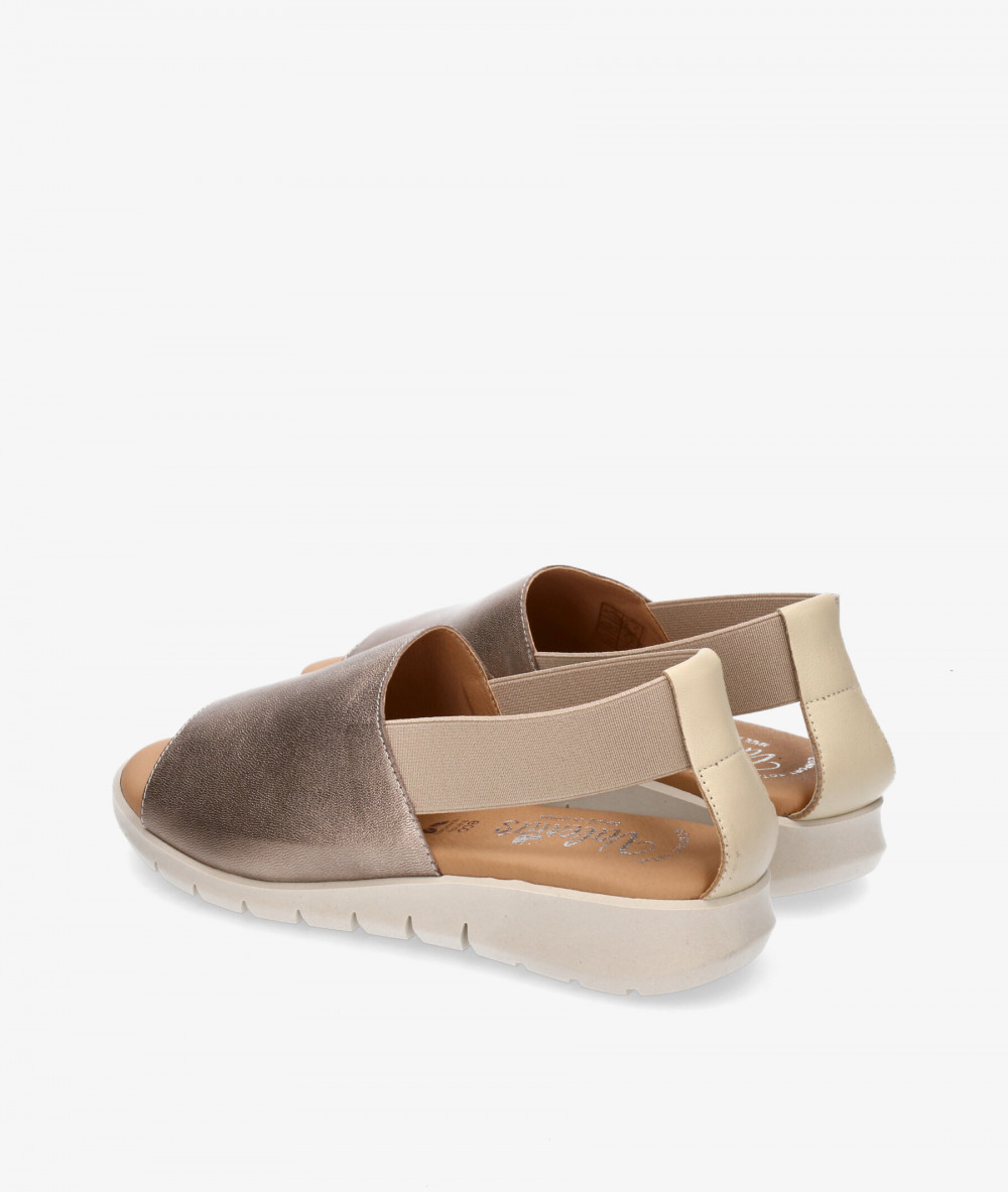 Sandalias Valeria´s  1021 en taupe metalizado Sandalias Valeria´s  1021 en taupe metalizado