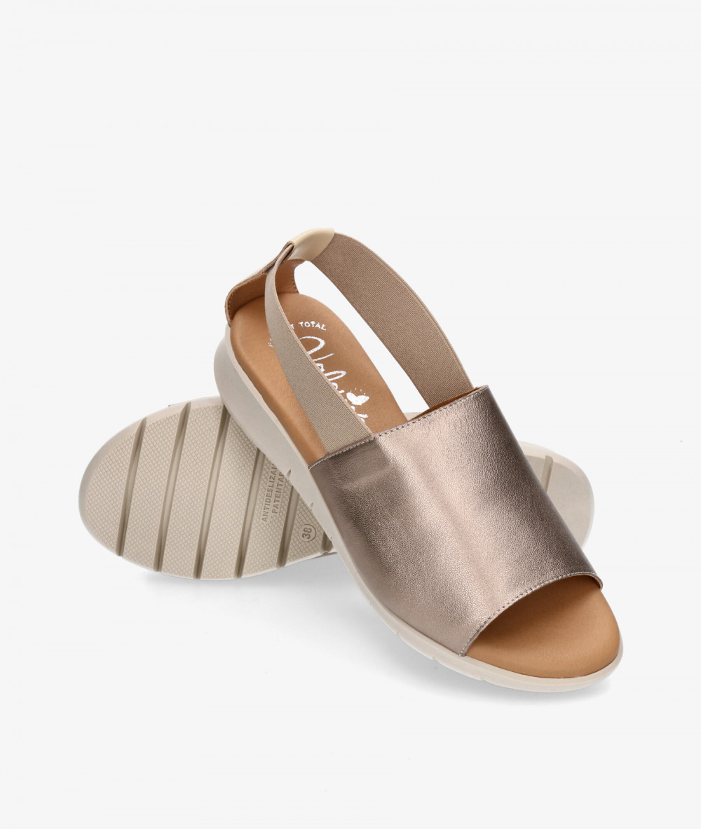 Sandalias Valeria´s  1021 en taupe metalizado Sandalias Valeria´s  1021 en taupe metalizado