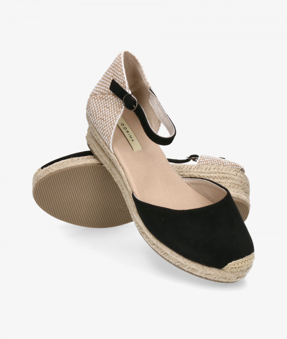 Alpargatas CORINA  M4310 en negro Alpargatas CORINA  M4310 en negro
