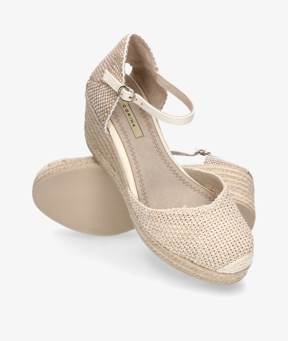 Alpargatas CORINA  M5390 en hueso Alpargatas CORINA  M5390 en hueso
