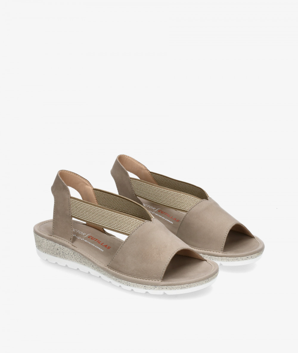 DOCTOR CUTILLAS Sandals  35413 in stone nubuck DOCTOR CUTILLAS Sandals  35413 in stone nubuck