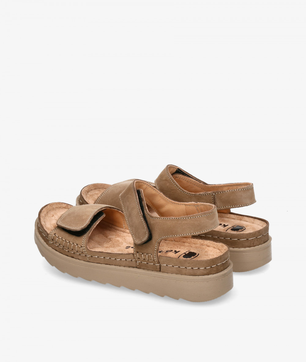 KENNEBEC- JOV Sandals  FLEX-22 in taupe nubuck KENNEBEC- JOV Sandals  FLEX-22 in taupe nubuck
