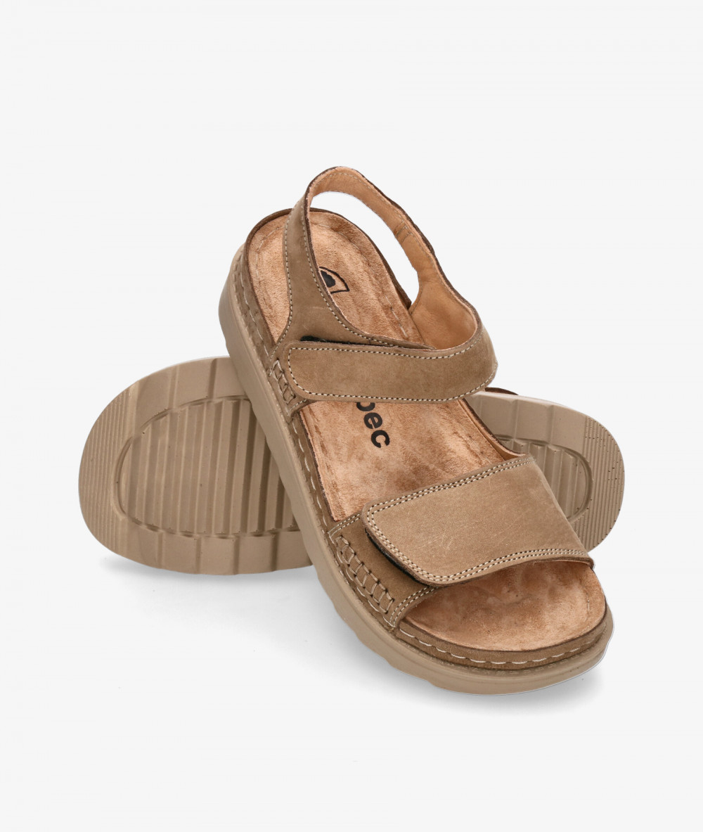 KENNEBEC- JOV Sandals  FLEX-22 in taupe nubuck KENNEBEC- JOV Sandals  FLEX-22 in taupe nubuck