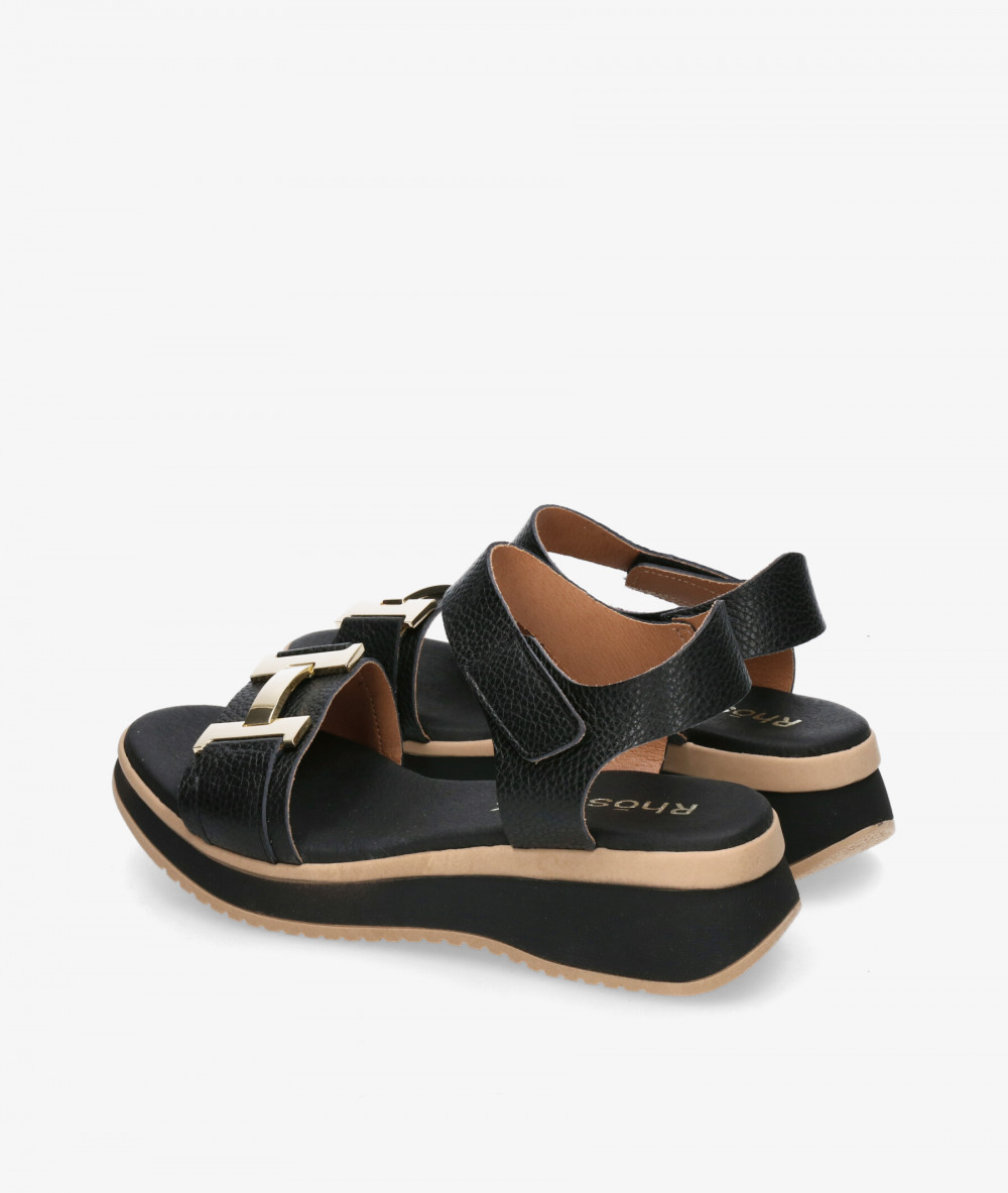 Rhostock Sandals  5672 in black Rhostock Sandals  5672 in black