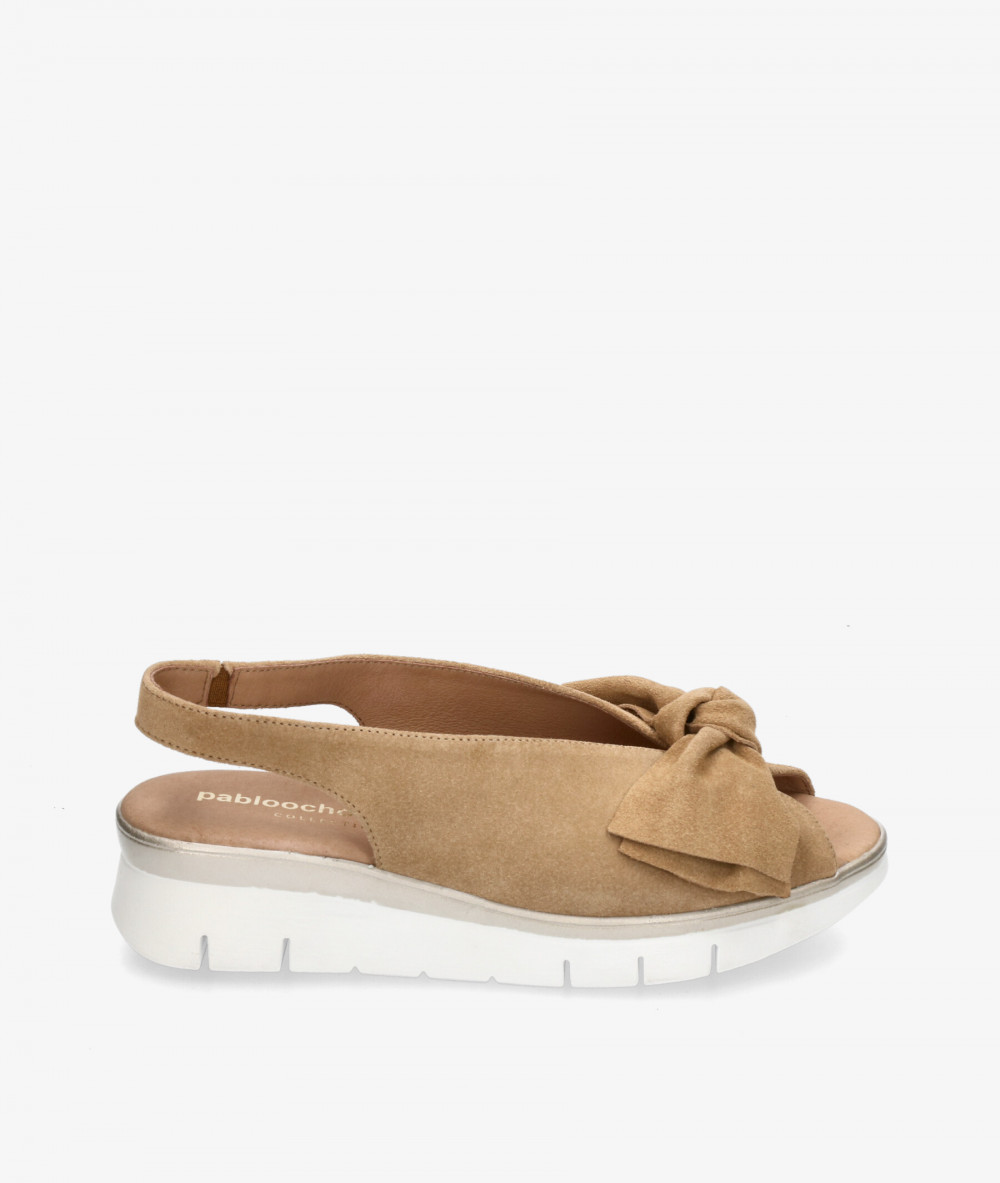 Sandalias pabloochoa.shoes  35002 en serraje taupe Sandalias pabloochoa.shoes  35002 en serraje taupe