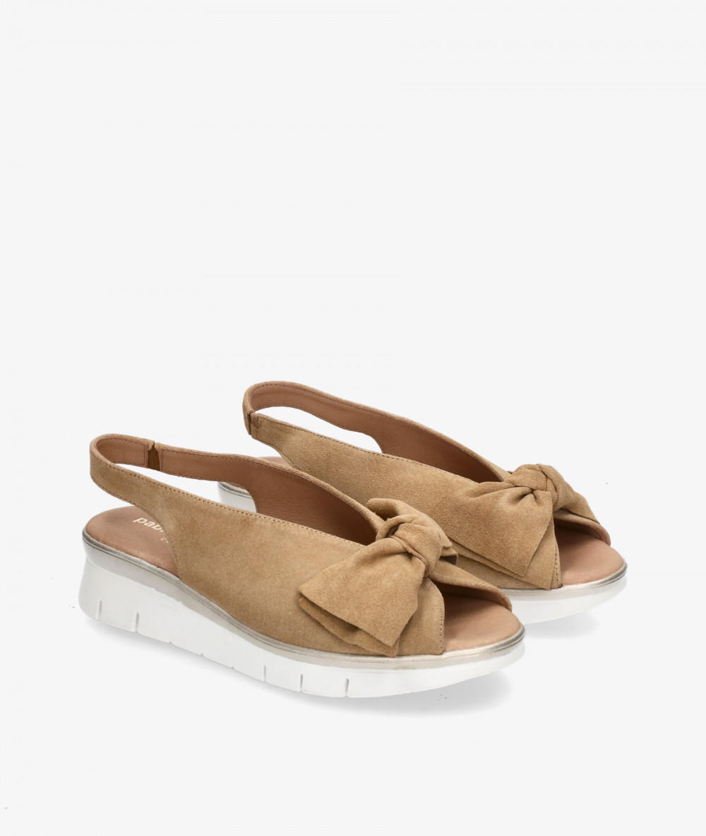 Sandalias pabloochoa.shoes  35002 en serraje taupe Sandalias pabloochoa.shoes  35002 en serraje taupe