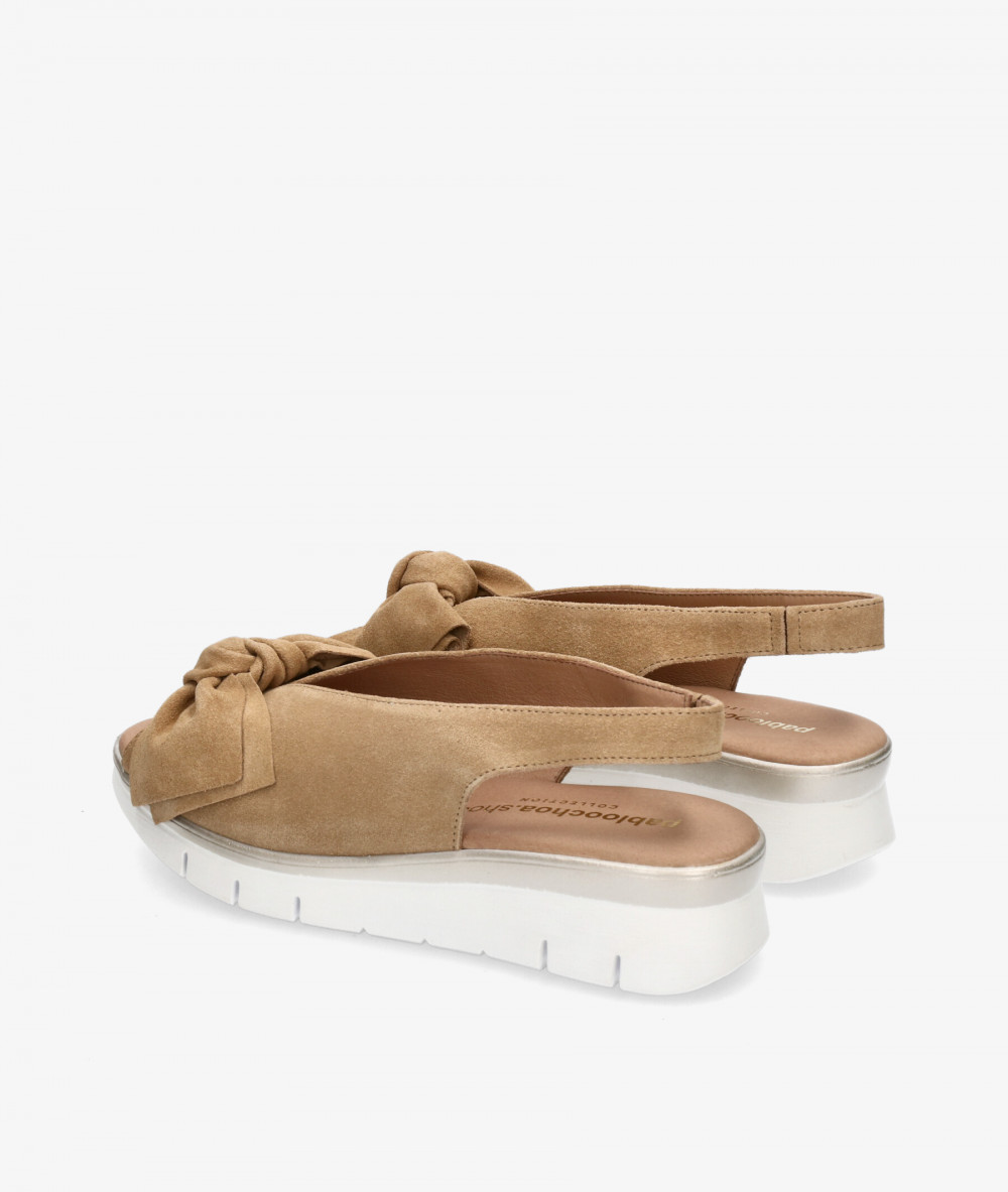 Sandalias pabloochoa.shoes  35002 en serraje taupe Sandalias pabloochoa.shoes  35002 en serraje taupe
