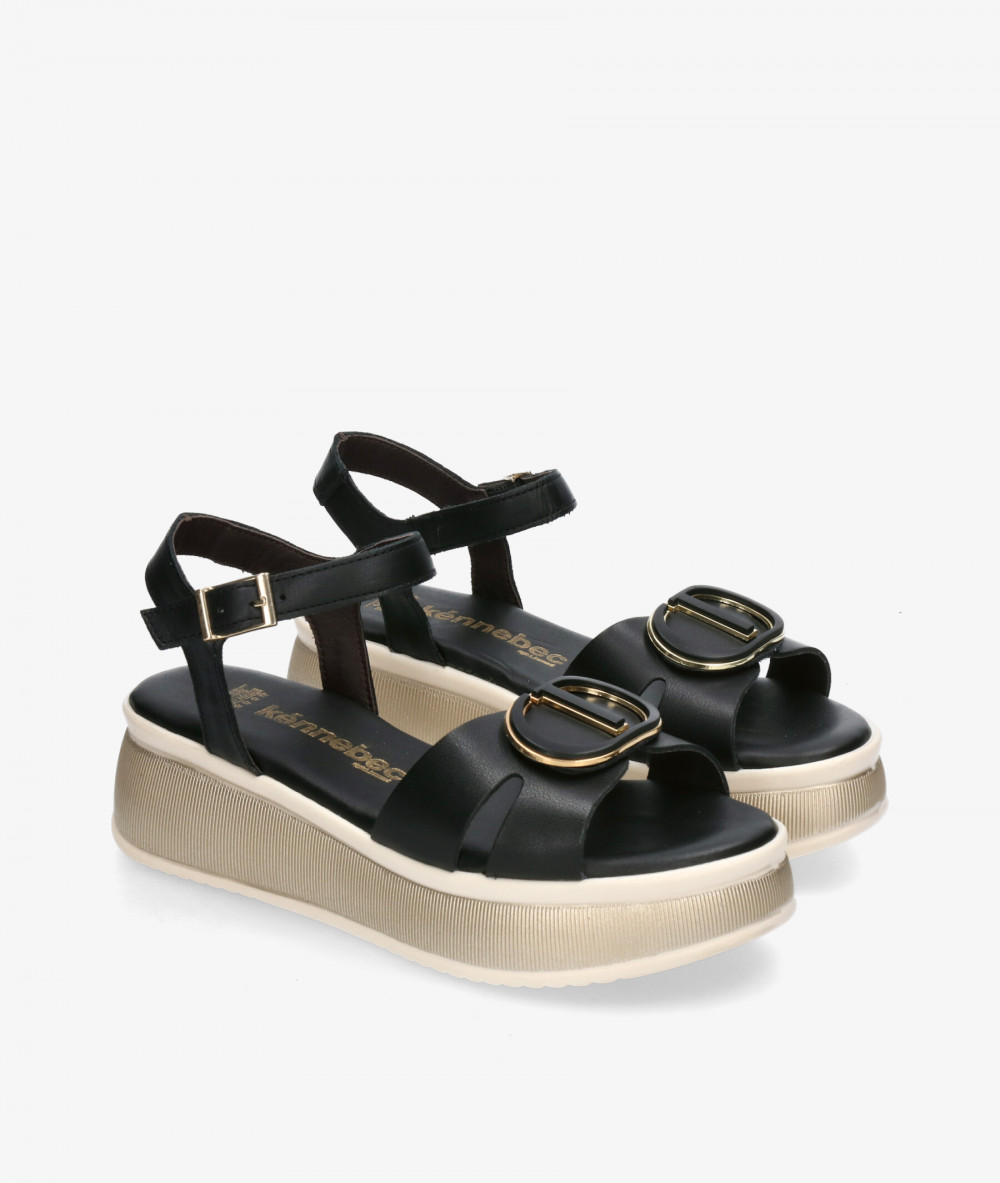 Sandalias Kénnebec  892-HEBILLA en negro Sandalias Kénnebec  892-HEBILLA en negro