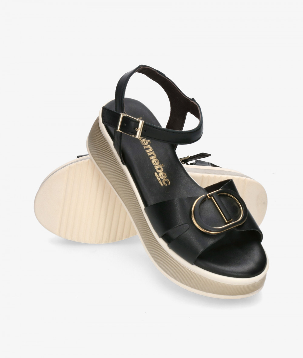 Sandalias Kénnebec  892-HEBILLA en negro Sandalias Kénnebec  892-HEBILLA en negro