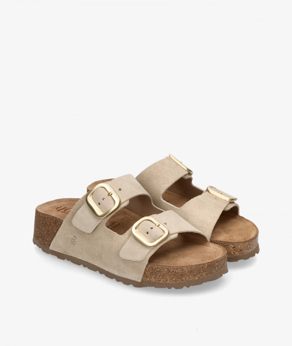 Yokono Sandals  WIWI 003 in beige split suede Yokono Sandals  WIWI 003 in beige split suede