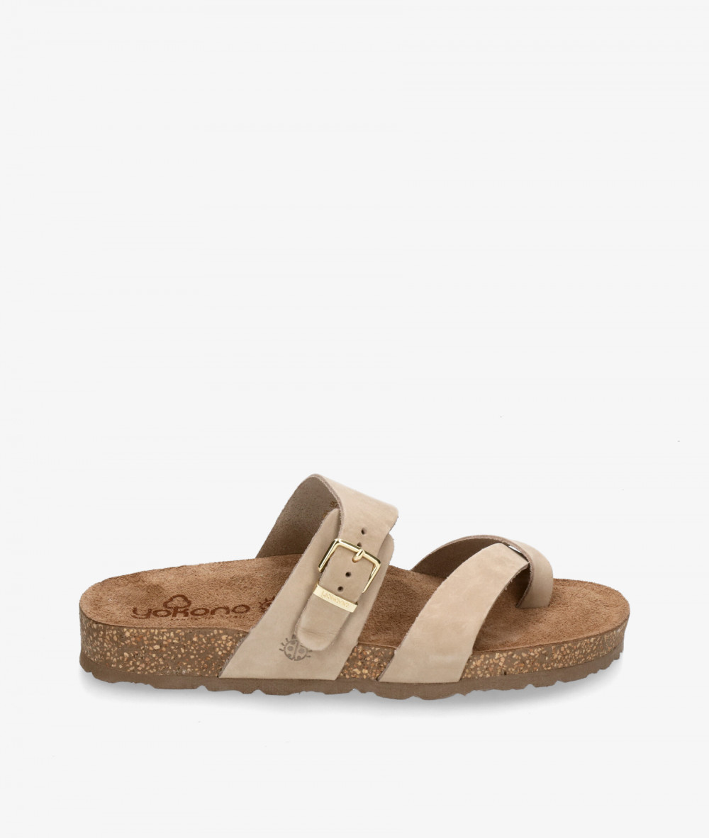 Yokono Sandals  JERBA 091 in taupe nubuck Yokono Sandals  JERBA 091 in taupe nubuck