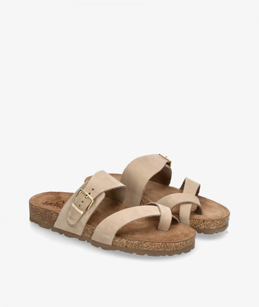 Yokono Sandals  JERBA 091 in taupe nubuck Yokono Sandals  JERBA 091 in taupe nubuck