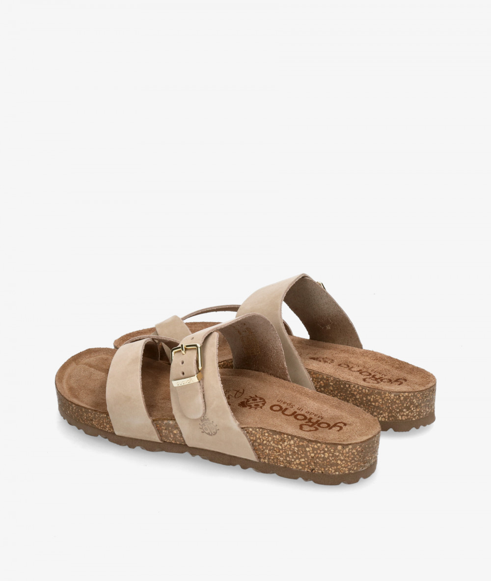 Yokono Sandals  JERBA 091 in taupe nubuck Yokono Sandals  JERBA 091 in taupe nubuck