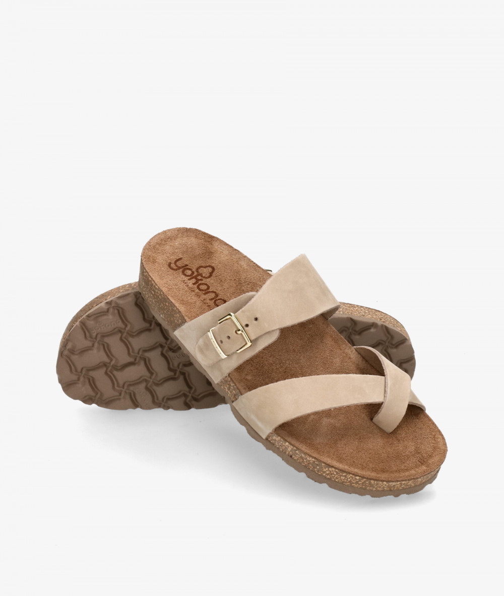 Yokono Sandals  JERBA 091 in taupe nubuck Yokono Sandals  JERBA 091 in taupe nubuck